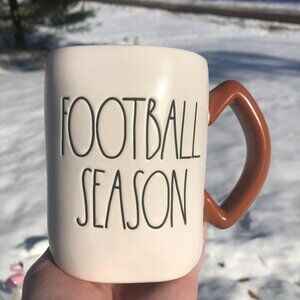 NEW Rae Dunn "Football Season" Mug w/ Football Shaped Handle